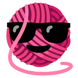 Smiling face with sunglasses and Yarn