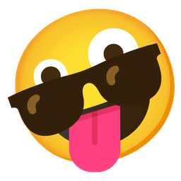 Smiling face with sunglasses and Zany face