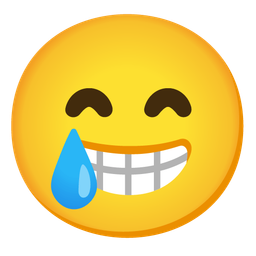 Smiling face with tear and Beaming face with smiling eyes