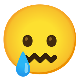 smiling face with tear and confounded face