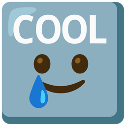 smiling face with tear and COOL button