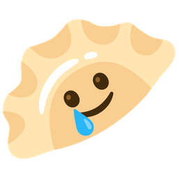 smiling face with tear and dumpling