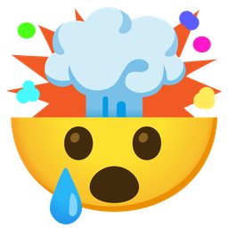 smiling face with tear and exploding head