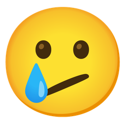smiling face with tear and face with diagonal mouth