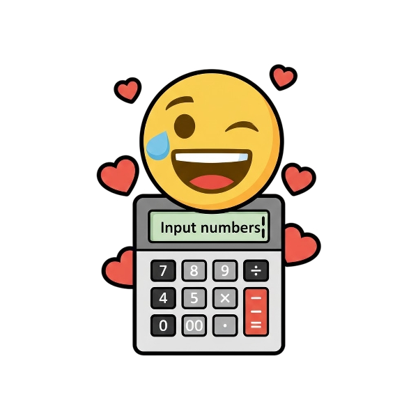 Smiling face with tear and Input numbers