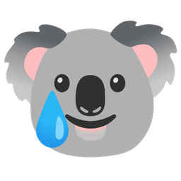 smiling face with tear and koala