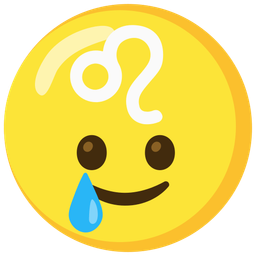 smiling face with tear and Leo