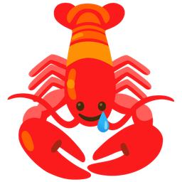 smiling face with tear and lobster