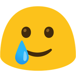 smiling face with tear and magic wand