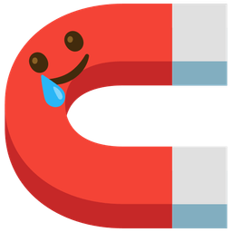 smiling face with tear and magnet