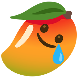 smiling face with tear and mango