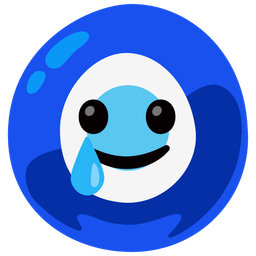 smiling face with tear and nazar amulet