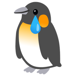 smiling face with tear and penguin