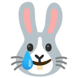 smiling face with tear and rabbit face