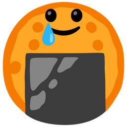 smiling face with tear and rice cracker