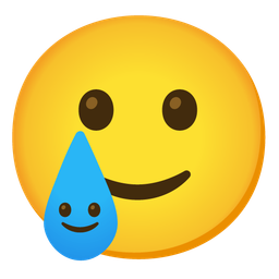 smiling face with tear and smiling face with tear