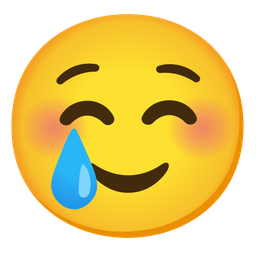 Smiling face with tear and Smiling face