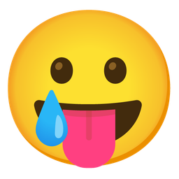 Smiling face with tear and Squinting face with tongue