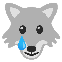 smiling face with tear and wolf