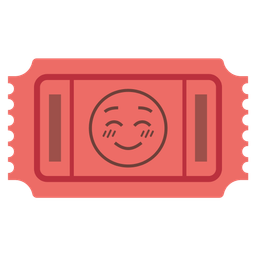 smiling face and admission tickets