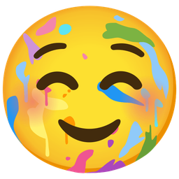 smiling face and artist palette