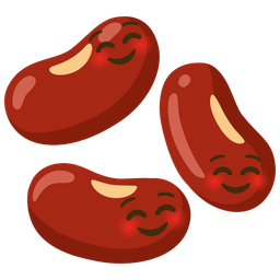 smiling face and beans