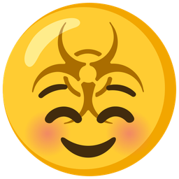 smiling face and biohazard