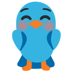 smiling face and bird