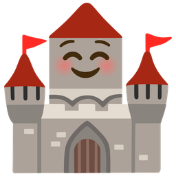smiling face and castle