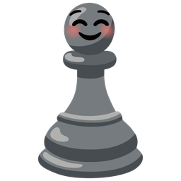 smiling face and chess pawn