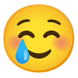 smiling face and crying face