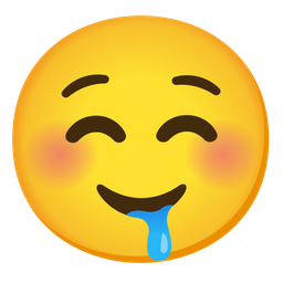 smiling face and drooling face
