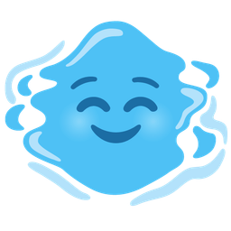 smiling face and droplet
