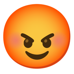 smiling face and enraged face