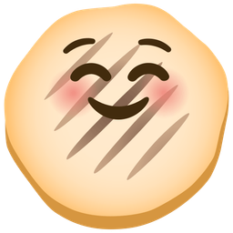 smiling face and flatbread