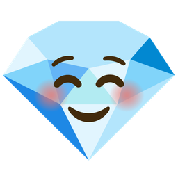 smiling face and gem stone