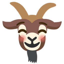 smiling face and goat