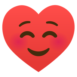 smiling face and heart suit