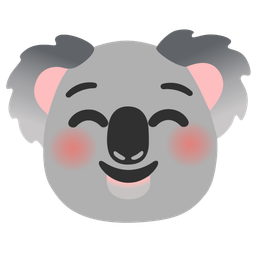 smiling face and koala