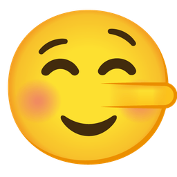 smiling face and lying face