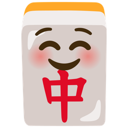 smiling face and mahjong red dragon