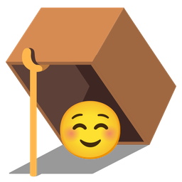 smiling face and mouse trap