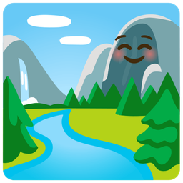 smiling face and national park