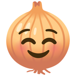 smiling face and onion