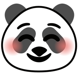 smiling face and panda