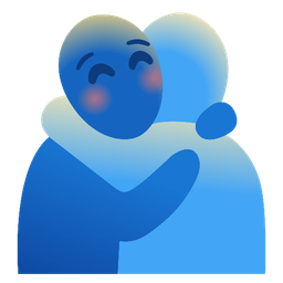 smiling face and people hugging