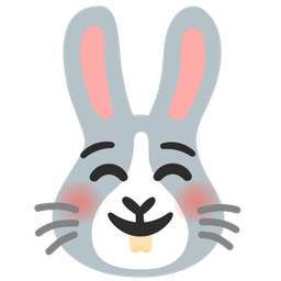 smiling face and rabbit face