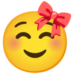 smiling face and ribbon