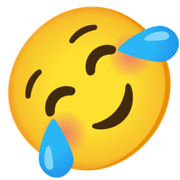 Smiling face and Rolling on the floor laughing