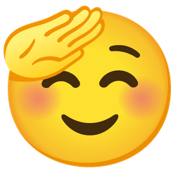 smiling face and saluting face
